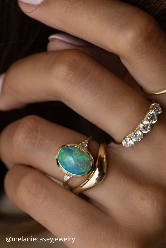 vintage engagement rings from yellow gold unusual vintage shapes large stone melaniecaseyjewelry