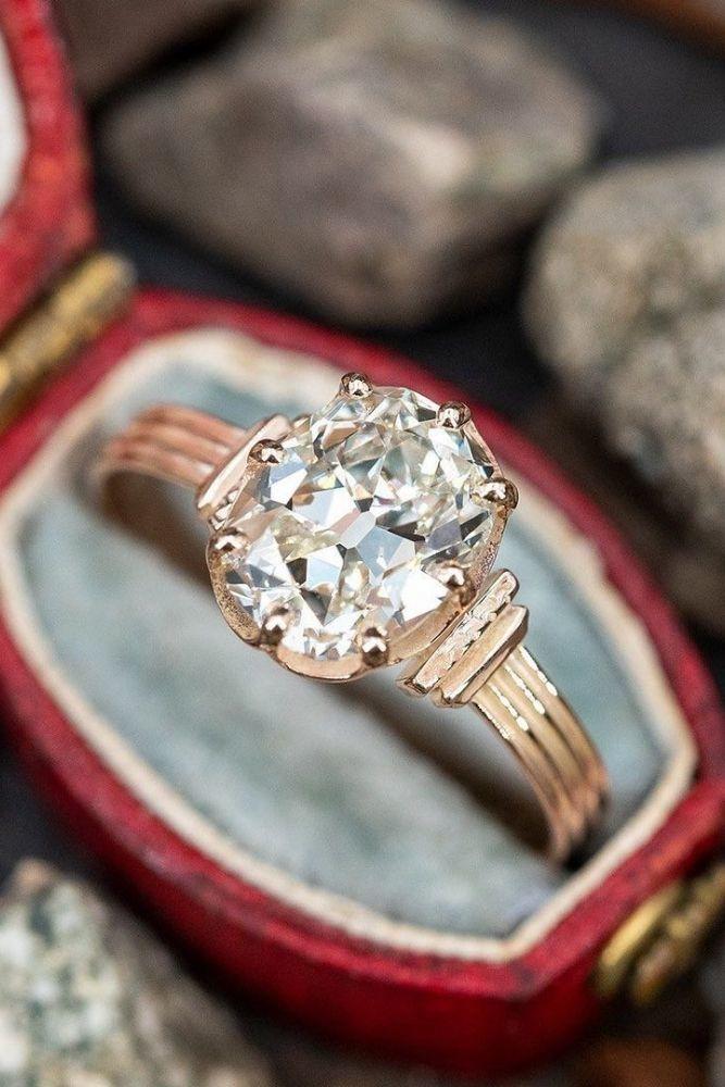 vintage engagement rings rose gold engagement rings1