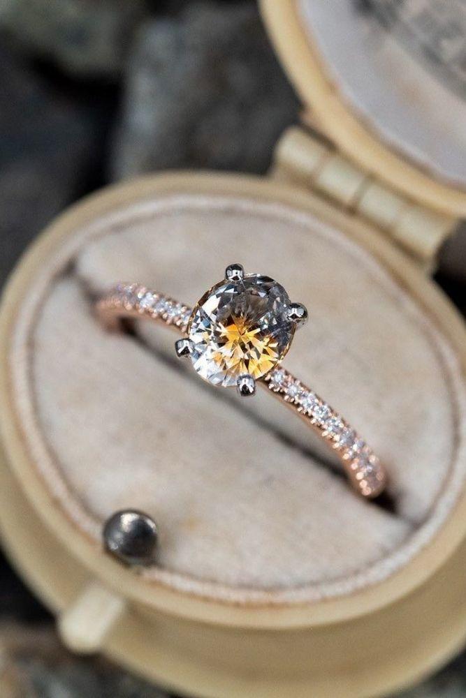 vintage engagement rings rose gold engagement rings