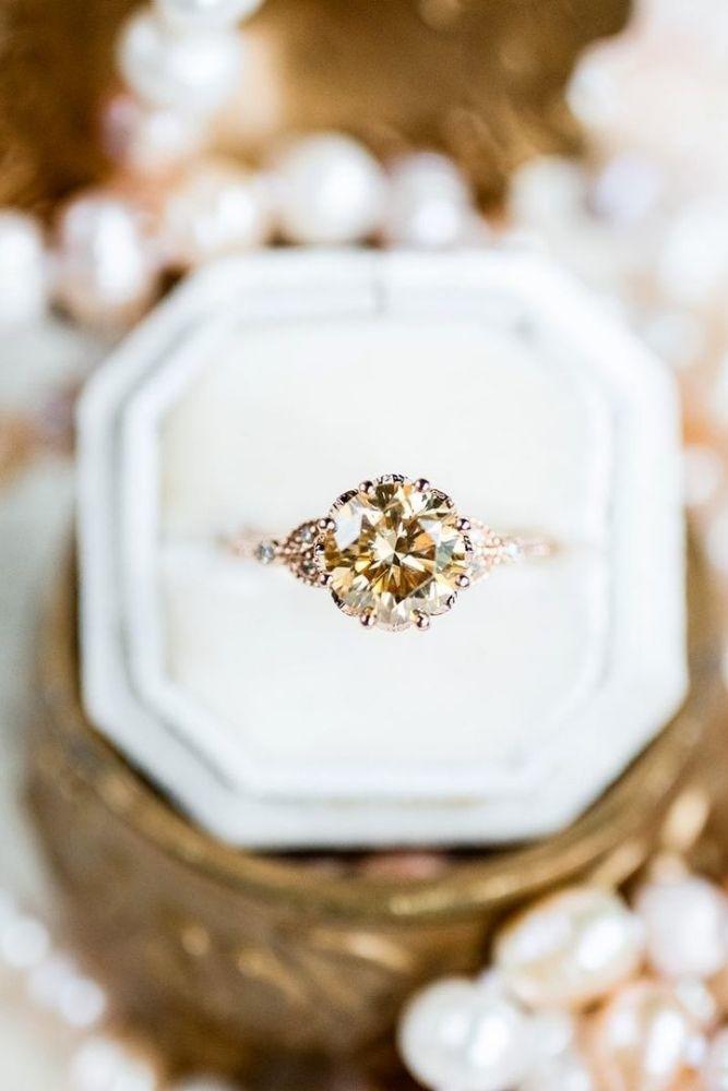 vintage engagement rings rose gold rings1
