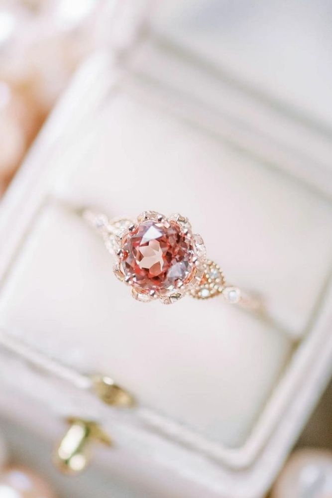 vintage engagement rings rose gold rings1