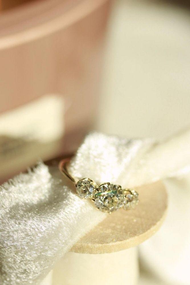 vintage engagement rings three stone rings1