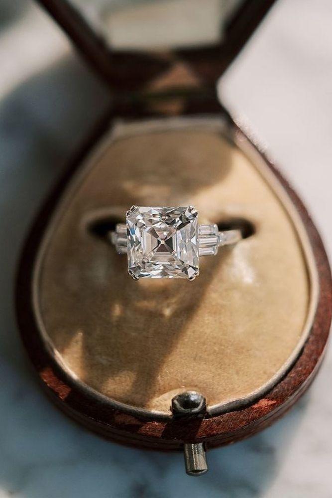 vintage engagement rings with round cut center stone2