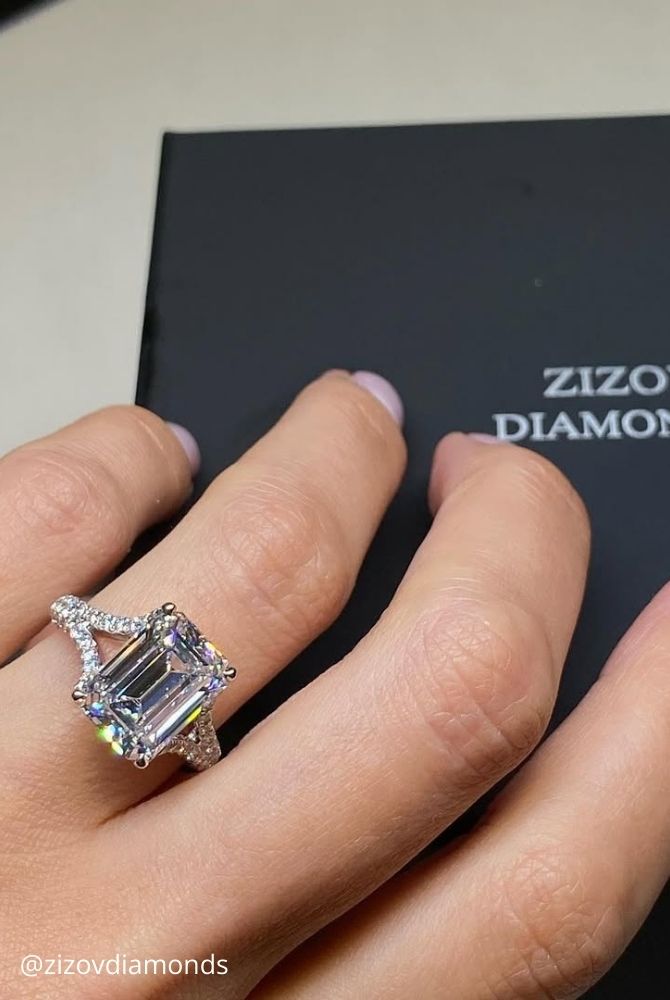 diamond engagement rings shining stones white gold shining minimalism princess cat zizovdiamonds