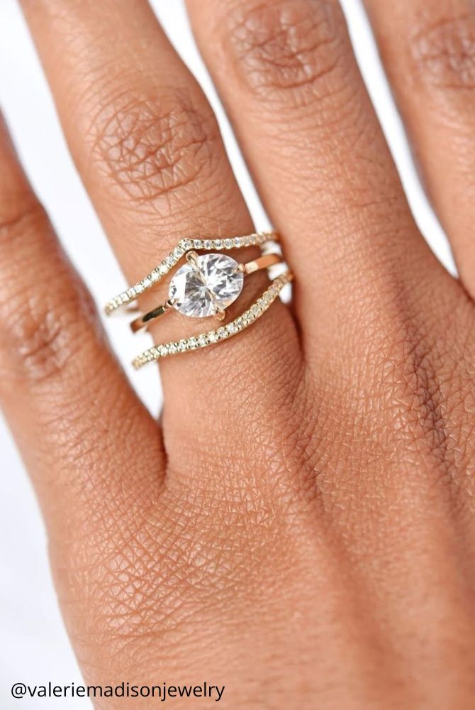 oval engagement rings rose gold engagement ring with shining stone ring set halo valeriemadisonjewelry