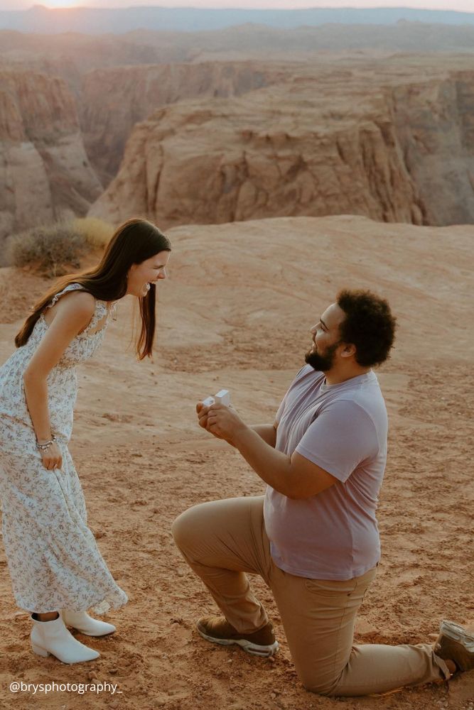 cheap proposal ideas a guy proposes to a girl on the hill brysphotography