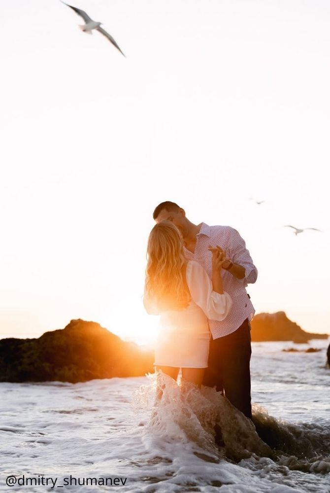 cheap proposal ideas happy betrothed in the ocean embrace dmitry shumanev