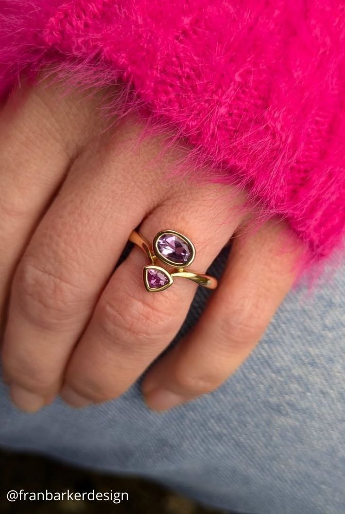 diamond wedding rings yellow gold ring set with pink diamonds franbarkerdesign