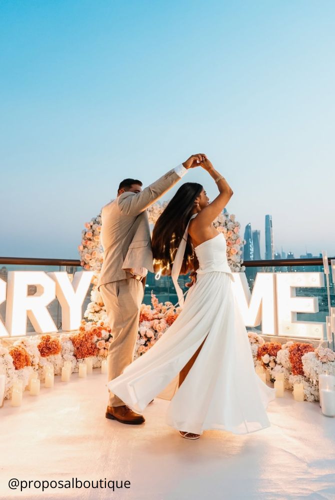 engagement photos creative proposal beautiful photozone they are dancing romantic photo proposalboutique